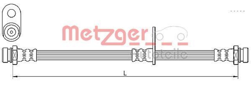 METZGER 4110638 Bremsschlauch f&uuml;r MITSUBISHI HA links/rechts
