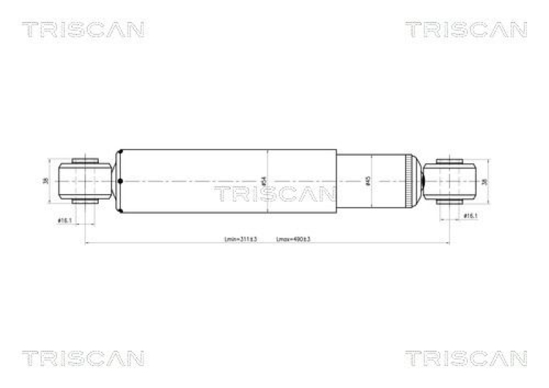 TRISCAN 8705 10205 Triscan Stoßdämpfer