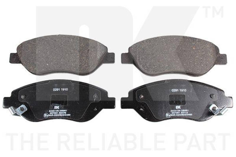 NK 2223106 Bremsbelagsatz, Scheibenbremse f&uuml;r FIAT