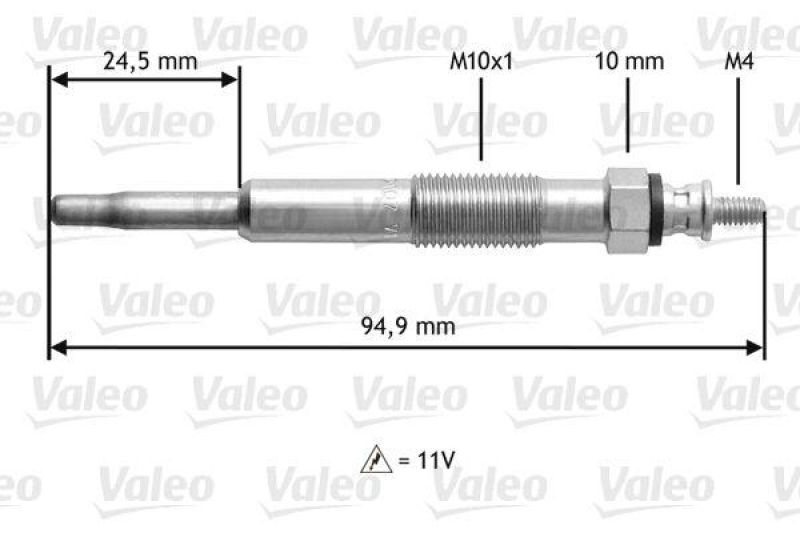 VALEO 345110 Gl&uuml;hkerze FORD Fiesta, Focus, Mondeo