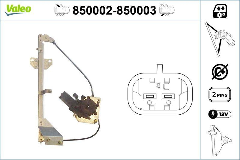 VALEO 850002 Fensterheber hinten links ALFA ROMEO 164