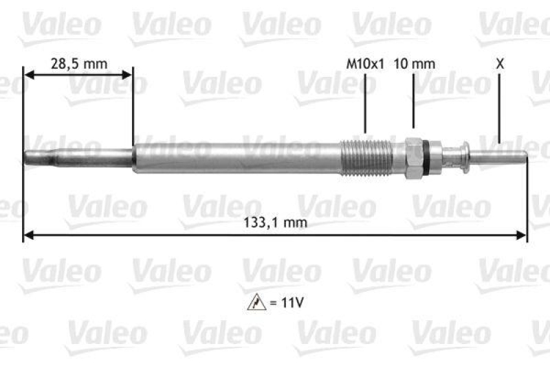 VALEO 345113 Gl&uuml;hkerze OPEL Astra, Zafira, Fronter