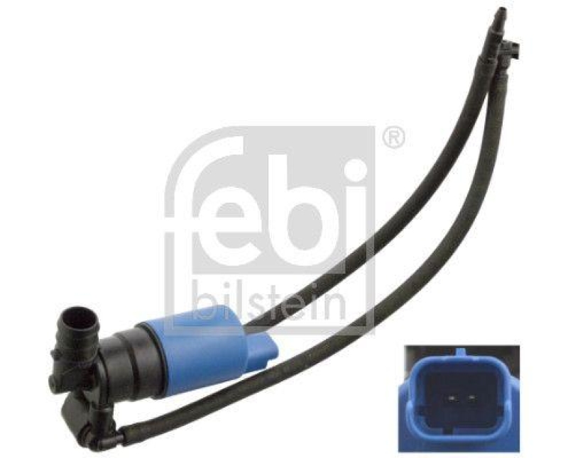 FEBI BILSTEIN 103389 Waschwasserpumpe f&uuml;r Scheibenreinigungsanlage f&uuml;r CITROEN