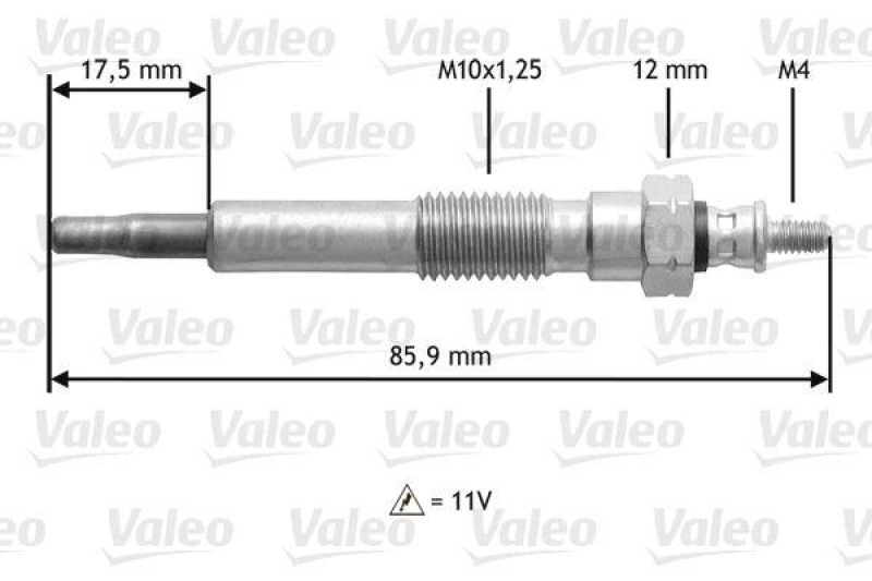 VALEO 345117 Gl&uuml;hkerze OPEL ASTRA F,COMBO,C