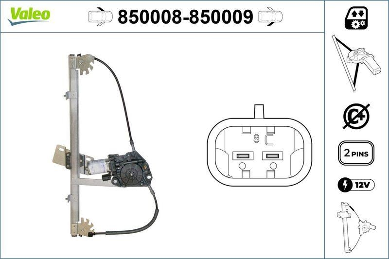 VALEO 850008 Fensterheber vorne links ALFA ROMEO 145