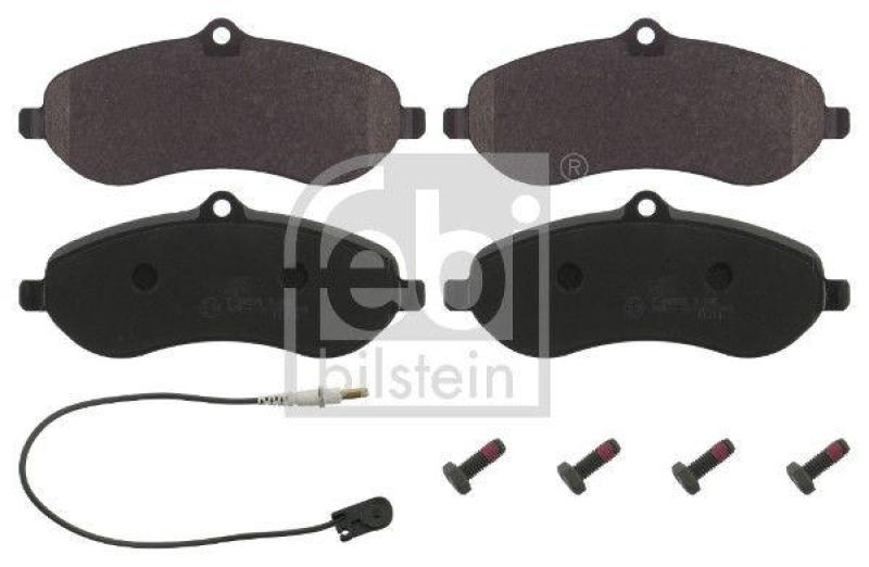 FEBI BILSTEIN 16830 Bremsbelagsatz mit Schrauben f&uuml;r Peugeot