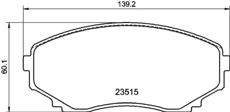 HELLA 8DB 355 009-641 Bremsbelagsatz, Scheibenbremsbelag für MAZDA