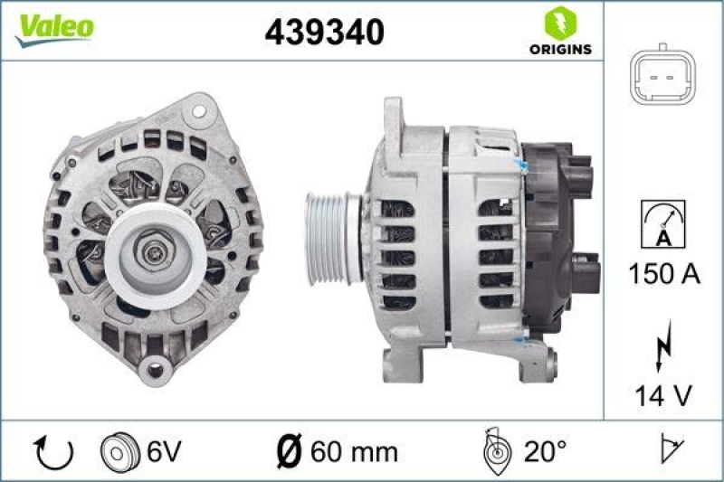 VALEO 439340 Generator Neu - ORIGINS