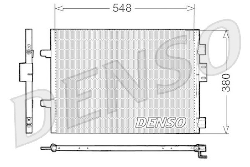 DENSO DCN23007 Kondensator A/C RENAULT CLIO II (BB0/1/2_, CB0/1/2_) 1.5 dCi (B/CB07) (2001 - )