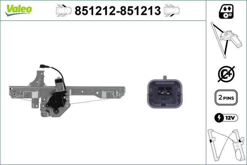 VALEO 851212 Fensterheber vorne links Peugeot 208 (2/2012>)