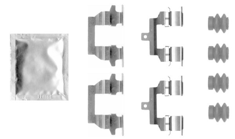 HELLA 8DZ 355 206-361 Zubeh&ouml;rsatz, Scheibenbrem