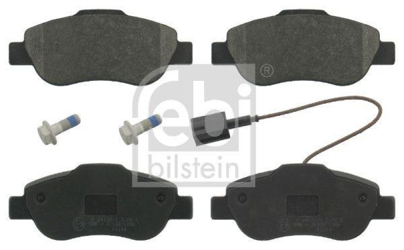 FEBI BILSTEIN 16841 Bremsbelagsatz mit Schrauben f&uuml;r Fiat