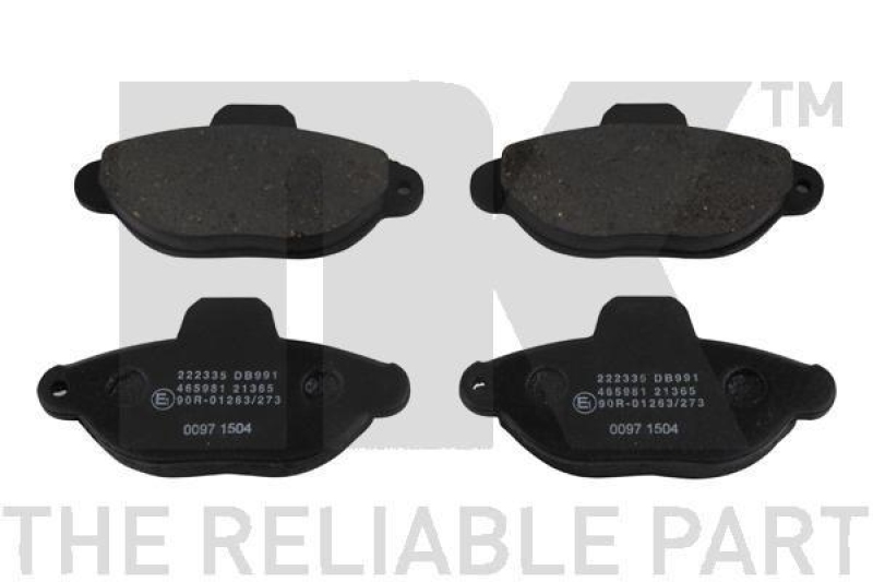 NK 222335 Bremsbelagsatz, Scheibenbremse für FIAT