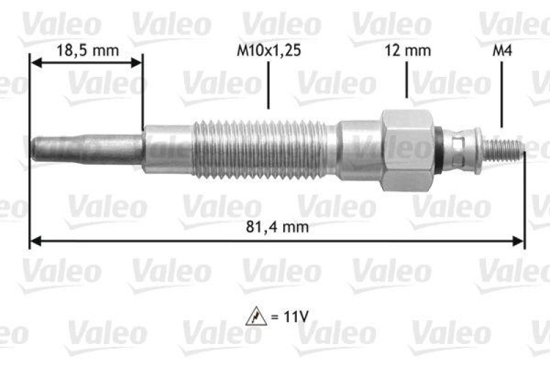 VALEO 345126 Gl&uuml;hkerze L200,L300,L400MITSUB