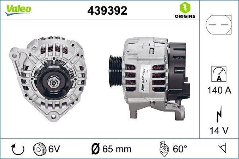 VALEO 439392 Generator Neu - ORIGINS