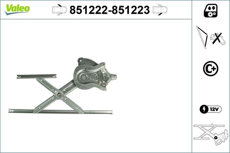 VALEO 851222 Fensterheber (ohne Motor) vorne links Honda HR-V