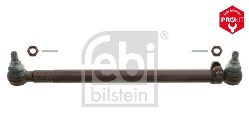 FEBI BILSTEIN 24155 Lenkstange mit Kronenmuttern und Splinten, vom Lenkgetriebe zum Lenkzwischenhebel 2. Achse f&uuml;r EVOBUS