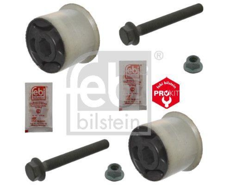 FEBI BILSTEIN 39228 Querlenkerlagersatz mit Schrauben, Muttern und Fett f&uuml;r VW-Audi