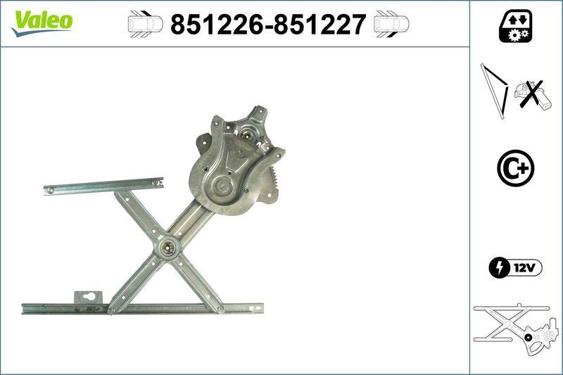 VALEO 851226 Fensterheber (ohne Motor) vorne links Honda HR-V