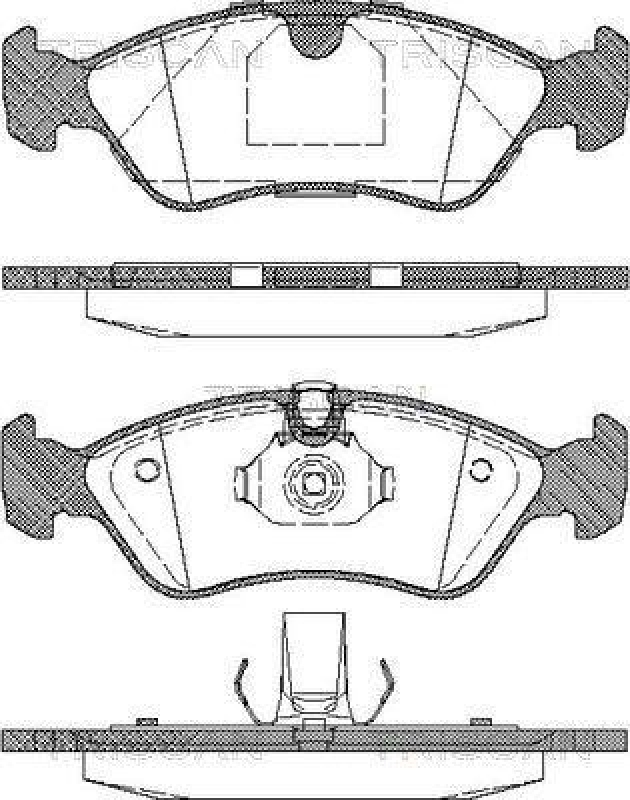 TRISCAN 8110 24004 Bremsbelag Vorne für Opel