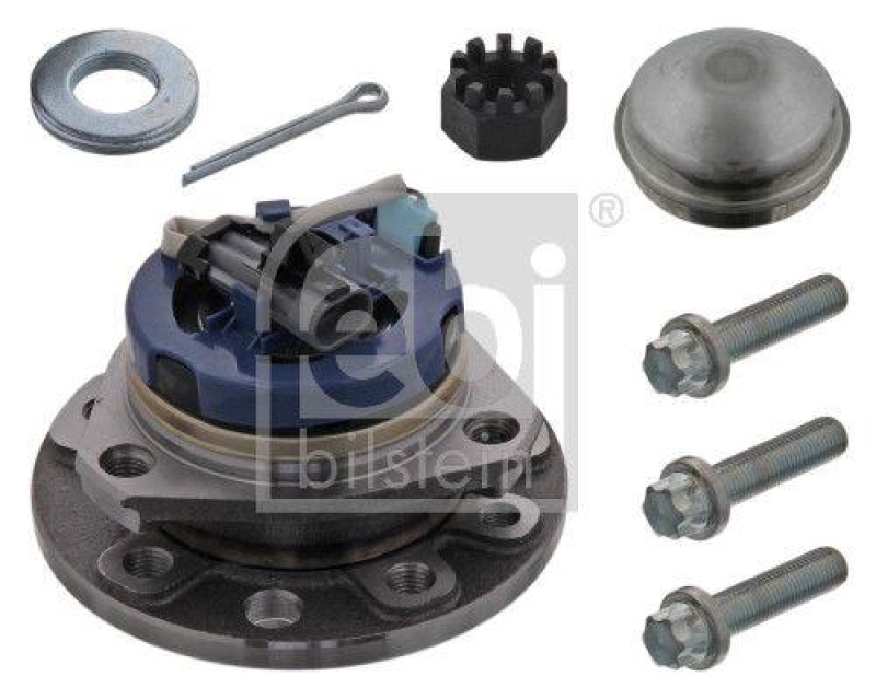 FEBI BILSTEIN 24164 Radlagersatz mit Radnabe und ABS-Sensor f&uuml;r Opel