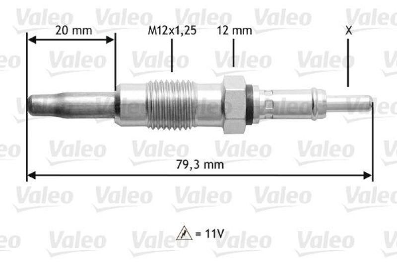 VALEO 345137 Gl&uuml;hkerze FIAT DobloPalio,Punto,ST