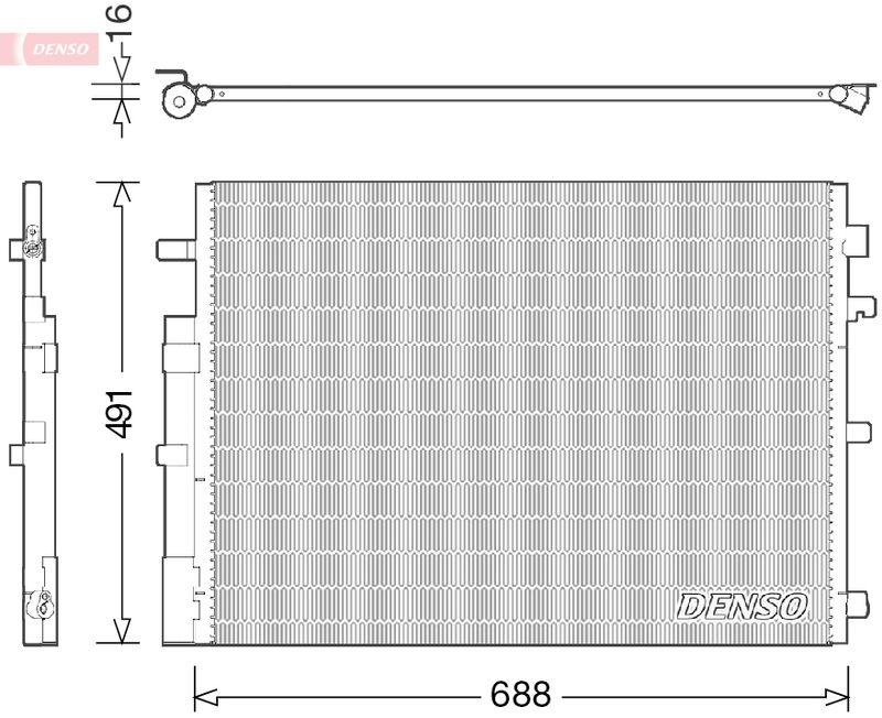 DENSO DCN23050 Kondensator A/C RENAULT FLUENCE (L30_) Z.E. (2012 - )