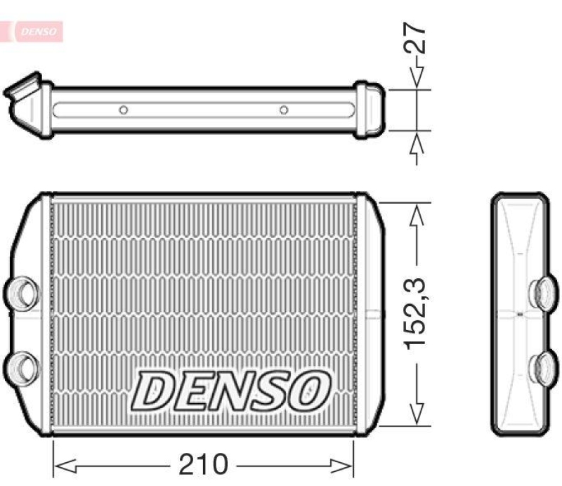 DENSO DRR23022 W&auml;rmetauscher RENAULT KANGOO Express (FW0/1_) 1.5 dCi 90 (09-)