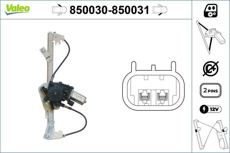 VALEO 850030 Fensterheber vorne links AUTOBIANCHI Y10