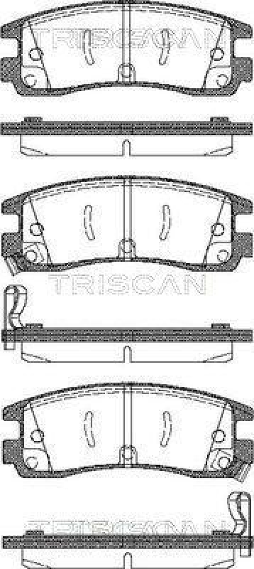 TRISCAN 8110 24015 Bremsbelag Hinten f&uuml;r Opel Sintra
