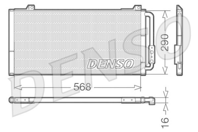 DENSO DCN24001 Kondensator A/C ROVER 200 (RF) 214 i (1995 - 2000)
