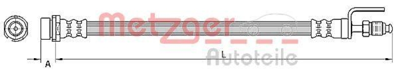 METZGER 4110801 Bremsschlauch f&uuml;r FORD VA links/rechts