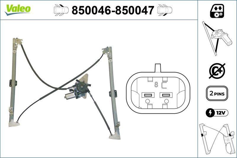 VALEO 850046 Fensterheber vorne links CHRYSLER Voyager