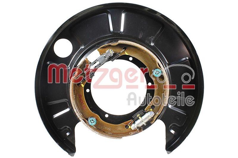 METZGER 6117077 Bremstr&auml;gerplatte, Mit Bremsbacken f&uuml;r SSANGYONG HA links