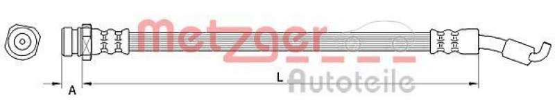 METZGER 4110821 Bremsschlauch f&uuml;r HYUNDAI/KIA HA links