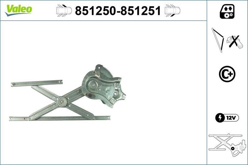 VALEO 851250 Fensterheber (o. Motor) vorne links Toyota RAV 4