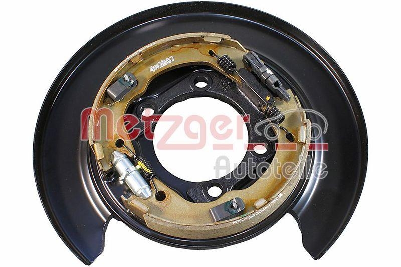 METZGER 6117082 Bremstr&auml;gerplatte, Mit Bremsbacken f&uuml;r SSANGYONG HA rechts