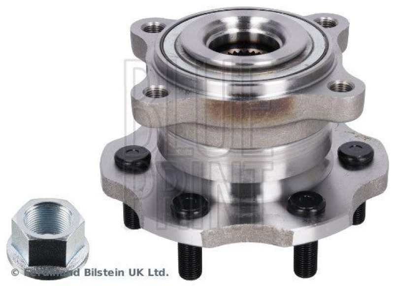 BLUE PRINT ADN18371 Radlagersatz mit Radnabe und Achsmutter für NISSAN