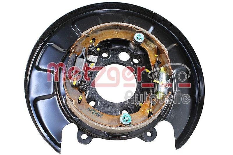 METZGER 6117083 Bremstr&auml;gerplatte, Mit Bremsbacken f&uuml;r HYUNDAI/KIA HA links