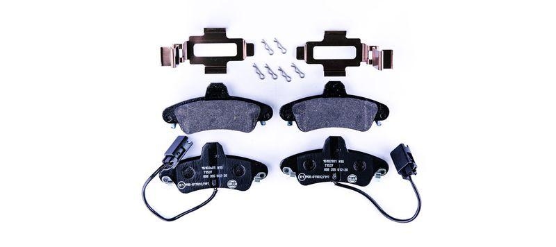 HELLA 8DB 355 012-201 Bremsbelagsatz, Scheibenbremsbelag f&uuml;r FORD