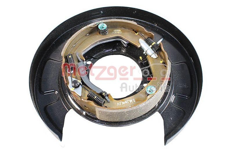 METZGER 6117085 Bremstr&auml;gerplatte, Mit Bremsbacken f&uuml;r HYUNDAI/KIA HA links