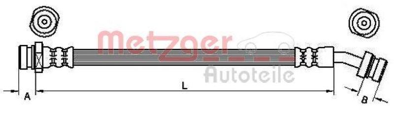 METZGER 4110833 Bremsschlauch f&uuml;r KIA HA rechts