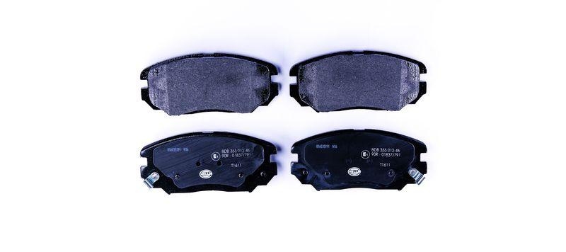 HELLA 8DB 355 012-461 Bremsbelagsatz, Scheibenbremsbelag f&uuml;r HYUNDAI