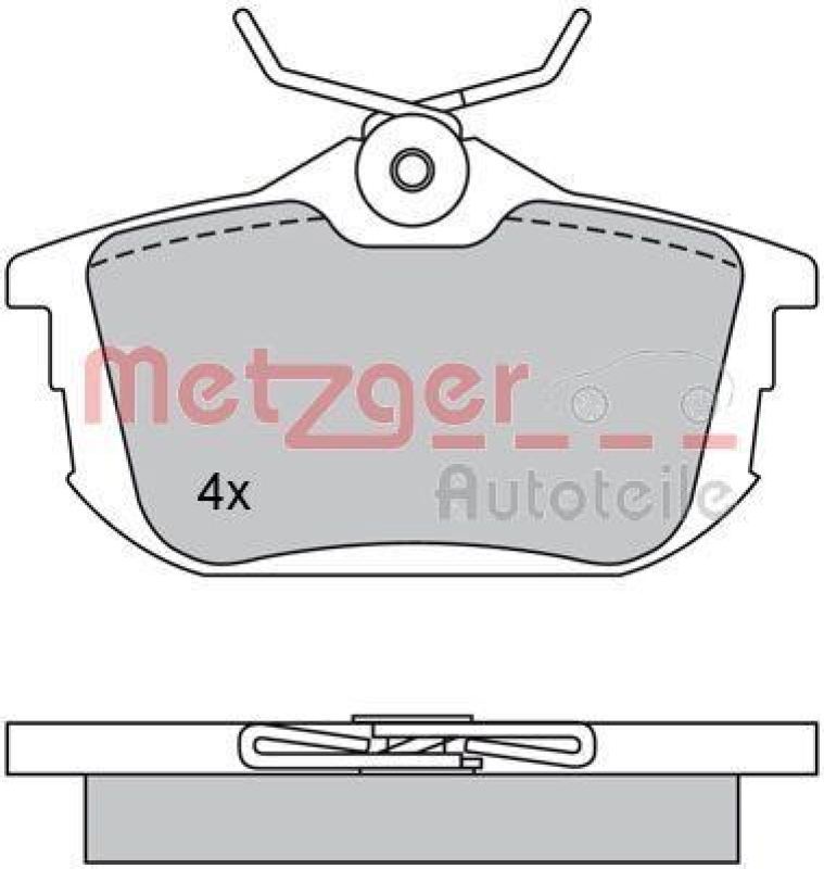 METZGER 1170021 Bremsbelagsatz, Scheibenbremse WVA 21 861