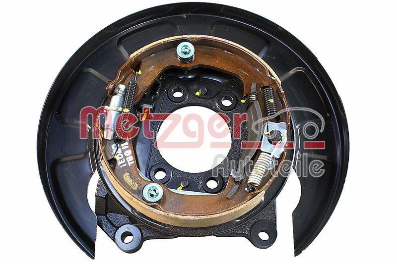 METZGER 6117091 Bremstr&auml;gerplatte, Mit Bremsbacken f&uuml;r HYUNDAI HA links