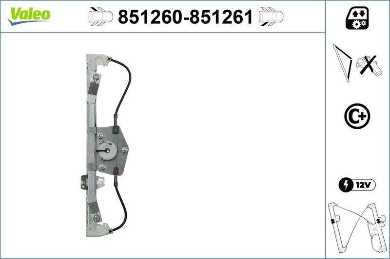 VALEO 851260 Fensterheber (o. Motor) hinten links BMW X1