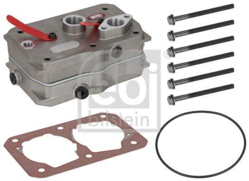 FEBI BILSTEIN 100980 Zylinderkopf für Luftpresser, mit Ventilplatte für DAF