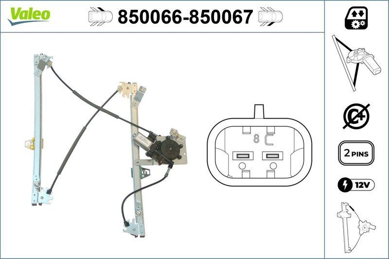 VALEO 850066 Fensterheber vorne links CITROEN Xsara
