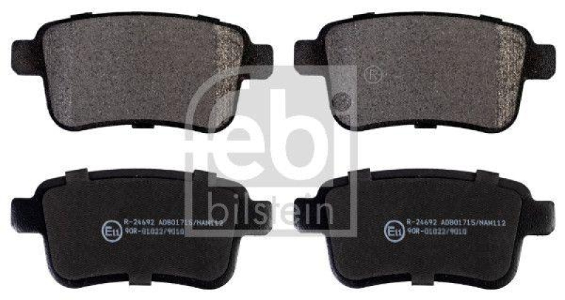 FEBI BILSTEIN 16897 Bremsbelagsatz f&uuml;r Renault