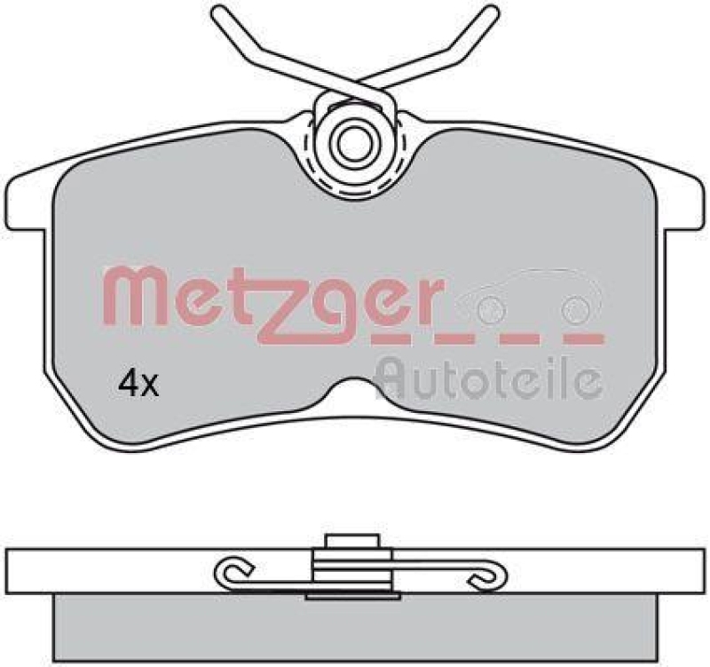 METZGER 1170025 Bremsbelagsatz, Scheibenbremse WVA 23 353